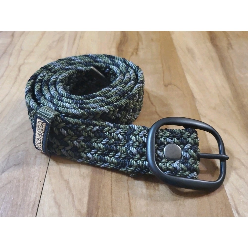 Sports Afield Multicolor Woven Braided Cord Rope Belt Size Large 38